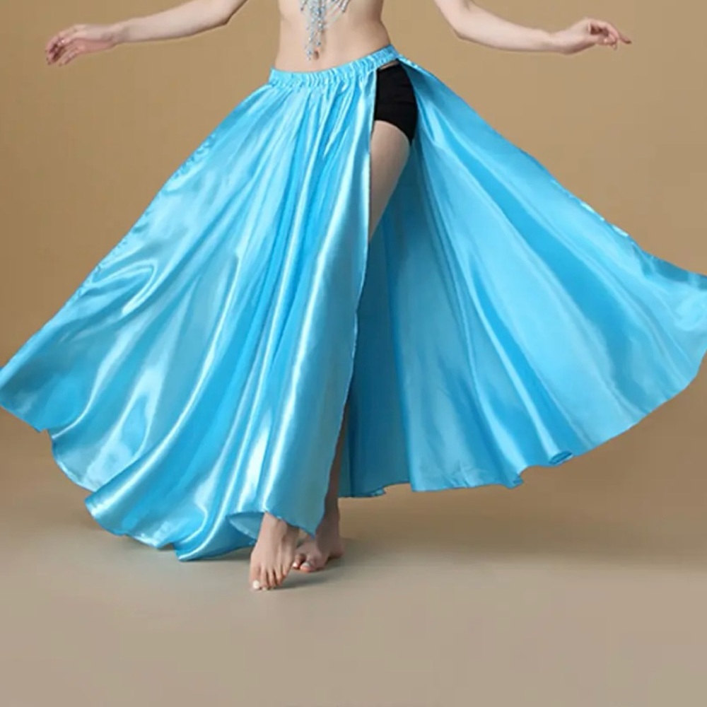 Performance Belly Dance Costume Slits Skirt Sexy Oriental Belly Dance Skirt